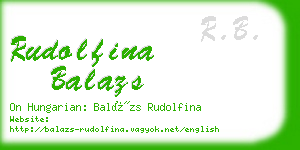 rudolfina balazs business card